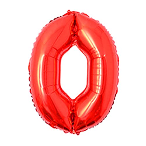 81,3 cm großer Zahlenballon, dekorativer Aluminiumfolienballon, Geburtstag, Hochzeit, Party, Urlaub, Geschenk, Dekoration, Stil 0, Rot 81,3 cm großer Zahlenballon, dekorativer Aluminiumfolienballon, Geburtstag, Hochzeit, Party, Urlaub, Geschenk, Dekoration, Stil 0, Rot von KBOLAE