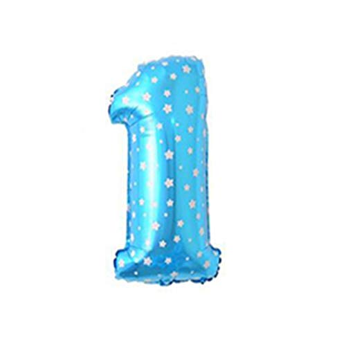81,3 cm großer Zahlenballon, dekorativer Aluminiumfolienballon, Geburtstag, Hochzeit, Party, Urlaub, Geschenk, Dekoration, Stil 1, blauer Stern 81,3 cm großer Zahlenballon, dekorativer Aluminiumfolienballon, Geburtstag, Hochzeit, Party, Urlaub, Geschenk, Dekoration, Stil 1, blauer Stern von KBOLAE