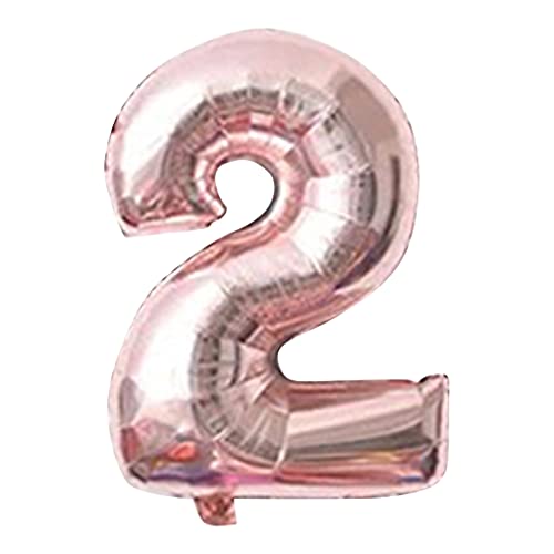 81,3 cm großer Zahlenballon, dekorativer Aluminiumfolienballon, Geburtstag, Hochzeit, Party, Urlaub, Geschenk, Dekoration, Stil 2, Roségold 81,3 cm großer Zahlenballon, dekorativer Aluminiumfolienballon, Geburtstag, Hochzeit, Party, Urlaub, Geschenk, Dekoration, Stil 2, Roségold von KBOLAE