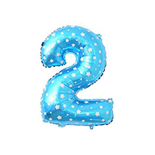 81,3 cm großer Zahlenballon, dekorativer Aluminiumfolienballon, Geburtstag, Hochzeit, Party, Urlaub, Geschenk, Dekoration, Stil 2, blauer Stern 81,3 cm großer Zahlenballon, dekorativer Aluminiumfolienballon, Geburtstag, Hochzeit, Party, Urlaub, Geschenk, Dekoration, Stil 2, blauer Stern von KBOLAE