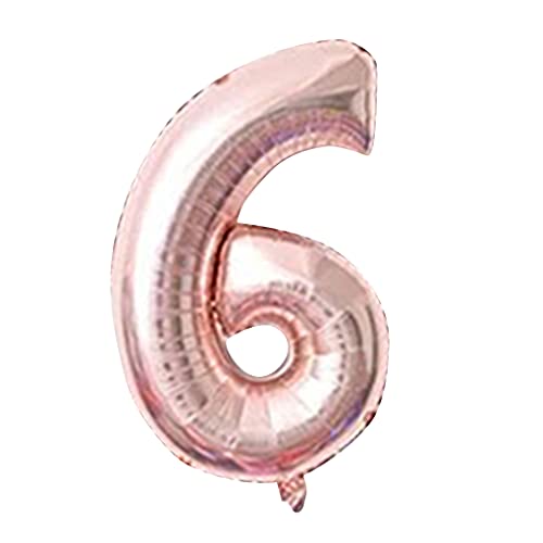 81,3 cm großer Zahlenballon, dekorativer Aluminiumfolienballon, Geburtstag, Hochzeit, Party, Urlaub, Geschenk, Dekoration, Stil 6, Roségold 81,3 cm großer Zahlenballon, dekorativer Aluminiumfolienballon, Geburtstag, Hochzeit, Party, Urlaub, Geschenk, Dekoration, Stil 6, Roségold von KBOLAE