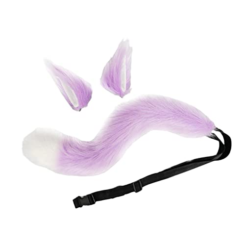 Fox Ohren und Schwanz Set für Unisex Kinder Plüsch für Performance Verkleidung Lila Fox Ohren und Schwanz Set für Unisex Kinder Plüsch für Performance Verkleidung Lila von KBOLAE