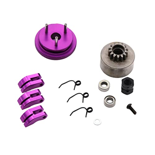 KBOLAE 14T Getriebe Schwungrad mit Lagerschuh-Sets für 1/8 RC Autoteile Lila von KBOLAE