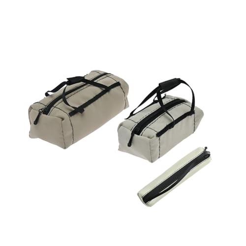 KBOLAE 3 Stück RC Auto Gepäck Tasche Dekoration DIY für 1:10 RC Crawler Autoteile Zubehör Grau KBOLAE 3 Stück RC Auto Gepäck Tasche Dekoration DIY für 1:10 RC Crawler Autoteile Zubehör Grau von KBOLAE