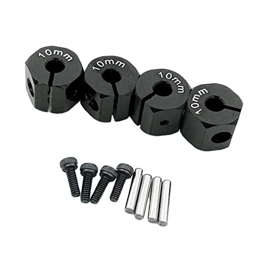 KBOLAE 4 Stück RC Sechskant-Radnaben Antriebsadapter für SCX10 CC01 1/10 RC Auto, 10 mm, Schwarz KBOLAE 4 Stück RC Sechskant-Radnaben Antriebsadapter für SCX10 CC01 1/10 RC Auto, 10 mm, Schwarz von KBOLAE