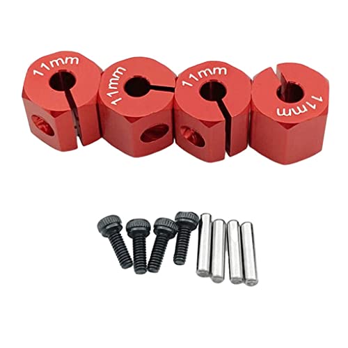 KBOLAE 4 Stück RC Sechskant-Radnaben Antriebsadapter für SCX10 CC01 1/10 RC Auto, 11 mm, Rot KBOLAE 4 Stück RC Sechskant-Radnaben Antriebsadapter für SCX10 CC01 1/10 RC Auto, 11 mm, Rot von KBOLAE