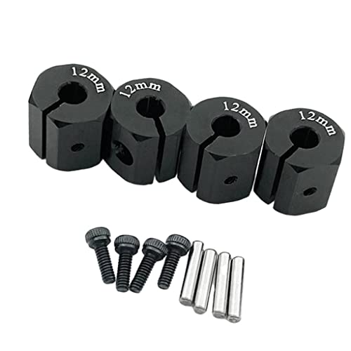 KBOLAE 4 Stück RC Sechskant-Radnaben Antriebsadapter für SCX10 CC01 1/10 RC Auto, 12 mm, Schwarz KBOLAE 4 Stück RC Sechskant-Radnaben Antriebsadapter für SCX10 CC01 1/10 RC Auto, 12 mm, Schwarz von KBOLAE