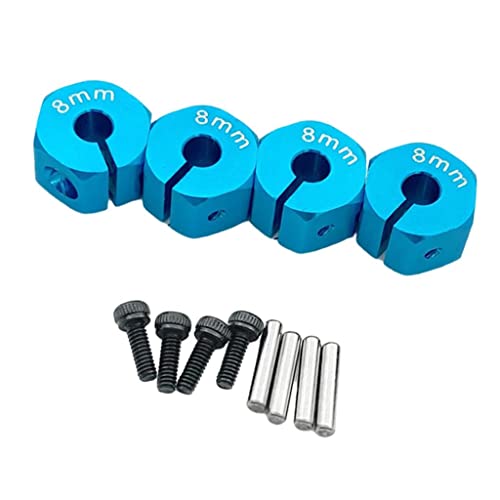 KBOLAE 4 Stück RC Sechskant-Radnaben Antriebsadapter für SCX10 CC01 1/10 RC Auto, 8 mm, Blau KBOLAE 4 Stück RC Sechskant-Radnaben Antriebsadapter für SCX10 CC01 1/10 RC Auto, 8 mm, Blau von KBOLAE