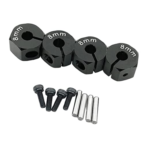 KBOLAE 4 Stück RC Sechskant-Radnaben Antriebsadapter für SCX10 CC01 1/10 RC Auto, 8 mm, Schwarz KBOLAE 4 Stück RC Sechskant-Radnaben Antriebsadapter für SCX10 CC01 1/10 RC Auto, 8 mm, Schwarz von KBOLAE