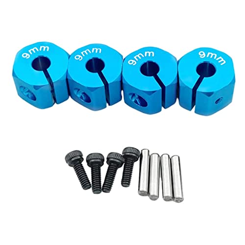 KBOLAE 4 Stück RC Sechskant-Radnaben Antriebsadapter für SCX10 CC01 1/10 RC Auto, 9 mm, Blau KBOLAE 4 Stück RC Sechskant-Radnaben Antriebsadapter für SCX10 CC01 1/10 RC Auto, 9 mm, Blau von KBOLAE