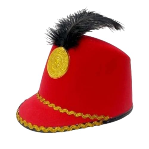 KBOLAE American Marching Band Hut mit Feder für Bühnenaufführung, Party, Verkleidung, Rot, 24 x 18 cm KBOLAE American Marching Band Hut mit Feder für Bühnenaufführung, Party, Verkleidung, Rot, 24 x 18 cm von KBOLAE