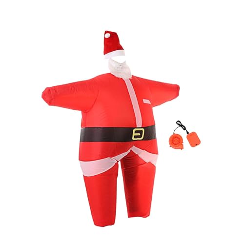 KBOLAE Aufblasbares Weihnachtsmann-Kostüm, langlebiges Outfit für Party-Dekorationen, Feiertage, Erwachsene von KBOLAE