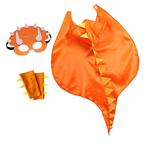 KBOLAE Dragon Clothing Umhang für Süßes oder Saures, Cosplay, Cartoon, für Halloween, Geschenke, Orange, 82,5 x 66 cm von KBOLAE
