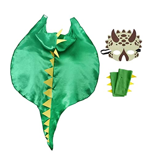 KBOLAE Dragon Clothing Umhang für Süßes oder Saures, Cosplay, Cartoon, für Halloween-Geschenke, Grün, 82,5 x 66 cm von KBOLAE