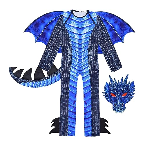KBOLAE Kinder Drachenkostüm Bühnenaufführung Osterkind Drachenflügel Schwanzmaske Set XXL KBOLAE Kinder Drachenkostüm Bühnenaufführung Osterkind Drachenflügel Schwanzmaske Set XXL von KBOLAE