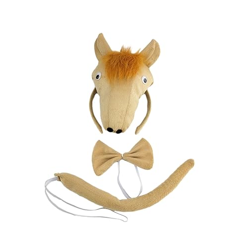 KBOLAE Kinder-Pferd-Kostüm, Tier-Kostüm-Set für Performance-Partys, Cosplay, ohne Pfoten, 32 x 4 cm, 3-teiliges Set KBOLAE Kinder-Pferd-Kostüm, Tier-Kostüm-Set für Performance-Partys, Cosplay, ohne Pfoten, 32 x 4 cm, 3-teiliges Set von KBOLAE