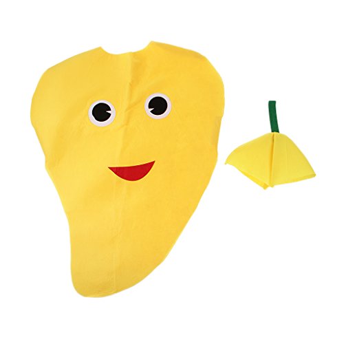 KBOLAE Kinderkostüm, Vliesstoff, Obst-Outfit, Party, Fasching, Mango von KBOLAE