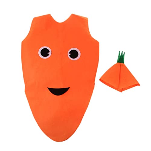 KBOLAE Kinderkostüm, Vliesstoff, Obst-Outfit, Party, Kostüm, Karotte von KBOLAE