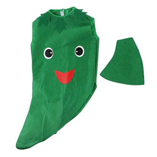 KBOLAE Kinderkostüm, Vliesstoff, Obst-Outfit, Party, Kostüm, grüner Pfeffer KBOLAE Kinderkostüm, Vliesstoff, Obst-Outfit, Party, Kostüm, grüner Pfeffer von KBOLAE