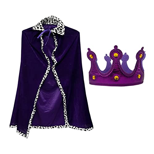 KBOLAE König Robe Kinder Halloween Kostüm Cosplay Rollenspiel Vorschule Verkleiden Lila von KBOLAE