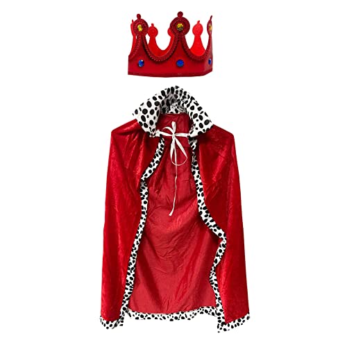 KBOLAE König Robe Kinder Halloween Kostüm Cosplay Rollenspiel Vorschule Verkleiden Rot KBOLAE König Robe Kinder Halloween Kostüm Cosplay Rollenspiel Vorschule Verkleiden Rot von KBOLAE