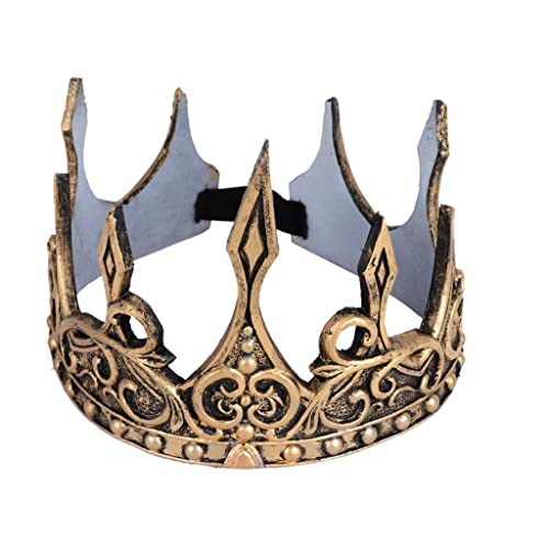 KBOLAE Königskrone für Männer, Geburtstag für Männer, Mittelalter für Abschlussball, Party, Antikgold, 60 x 15 cm von KBOLAE