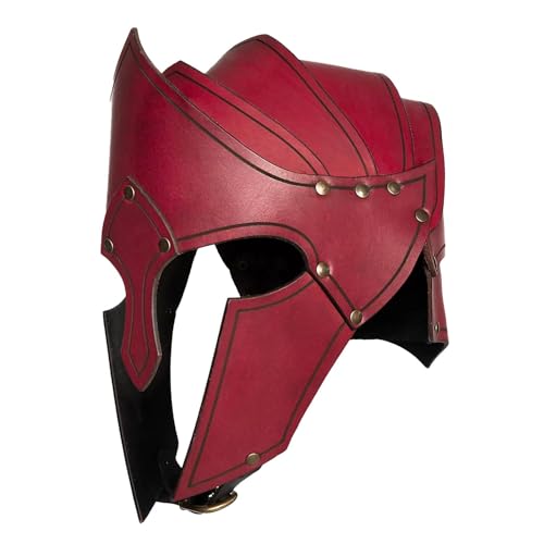 KBOLAE Mittelalterlicher Cosplay-Helm, langlebig, für Weihnachten, Urlaub, Bühnenauftritte, Rot KBOLAE Mittelalterlicher Cosplay-Helm, langlebig, für Weihnachten, Urlaub, Bühnenauftritte, Rot von KBOLAE