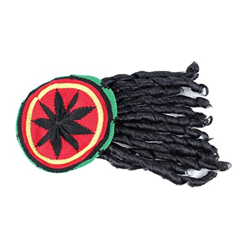 KBOLAE Reggae Rasta Hut mit Dreadlocks Kostüm Zubehör Rave Beanie Perücke Hut KBOLAE Reggae Rasta Hut mit Dreadlocks Kostüm Zubehör Rave Beanie Perücke Hut von KBOLAE