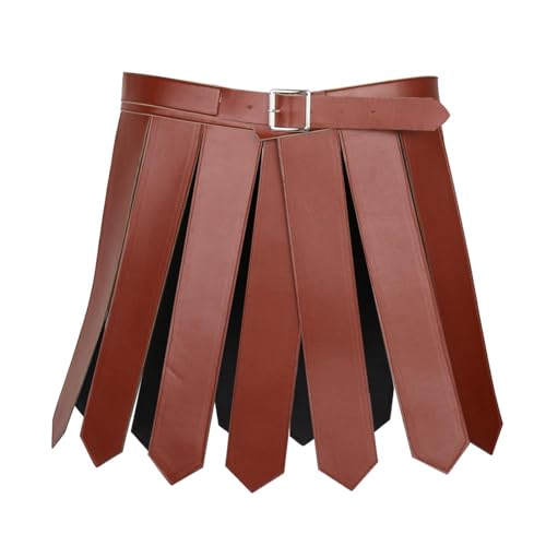 KBOLAE Römischer Gladiatorenrock, Rave-Party, Polyurethan, Cosplay, verstellbar, römischer Krieger-Kostüm, Braun, Dunkelbraun, 110 cm KBOLAE Römischer Gladiatorenrock, Rave-Party, Polyurethan, Cosplay, verstellbar, römischer Krieger-Kostüm, Braun, Dunkelbraun, 110 cm von KBOLAE