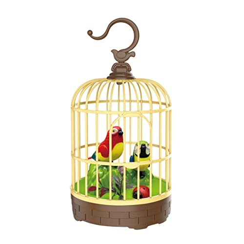 KBOLAE Singender Zwitscher-Vogel im Käfig, realistisches geräuschaktiviertes Zwitschern, Rot und Blau KBOLAE Singender Zwitscher-Vogel im Käfig, realistisches geräuschaktiviertes Zwitschern, Rot und Blau von KBOLAE