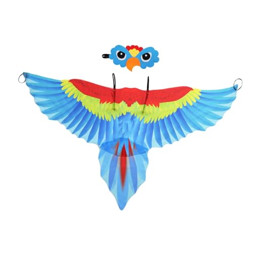 KBOLAE Vogel-Kostüm-Set für Kinder, Flügelumhang für Performance, Kostüm, Maskerade, Blau, 118 x 68 cm KBOLAE Vogel-Kostüm-Set für Kinder, Flügelumhang für Performance, Kostüm, Maskerade, Blau, 118 x 68 cm von KBOLAE