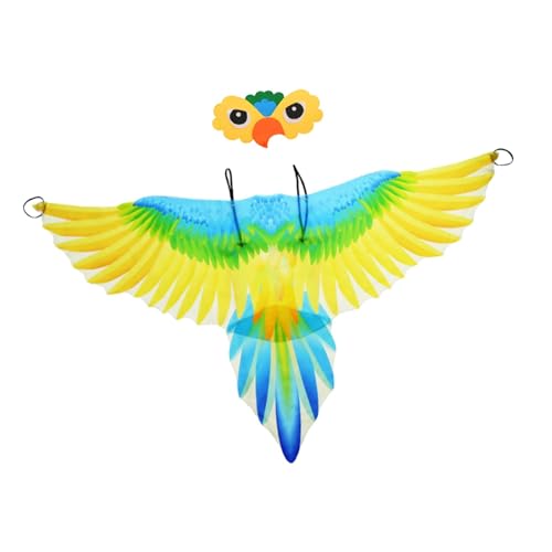 KBOLAE Vogel-Kostüm-Set für Kinder, Flügelumhang für Performance, Kostüm, Maskerade, Gelb, 118 x 68 cm KBOLAE Vogel-Kostüm-Set für Kinder, Flügelumhang für Performance, Kostüm, Maskerade, Gelb, 118 x 68 cm von KBOLAE