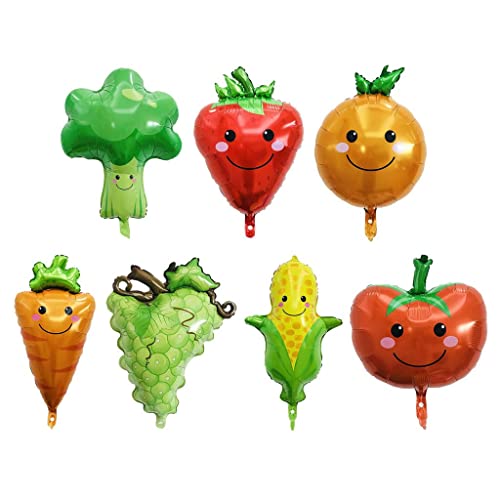 Luftballon aus Aluminium mit Obst- und Gemüse-Cartoon-Motiv, Geburtstagsparty-Dekoration Luftballon aus Aluminium mit Obst- und Gemüse-Cartoon-Motiv, Geburtstagsparty-Dekoration von KBOLAE