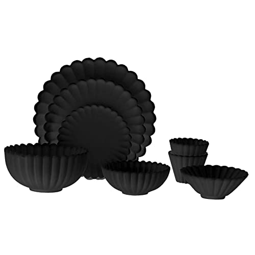 Miniatur Puppenhaus Küche Zubehör 1:6 Dish Bowl Cup Tray Schwarz Miniatur Puppenhaus Küche Zubehör 1:6 Dish Bowl Cup Tray Schwarz von KBOLAE
