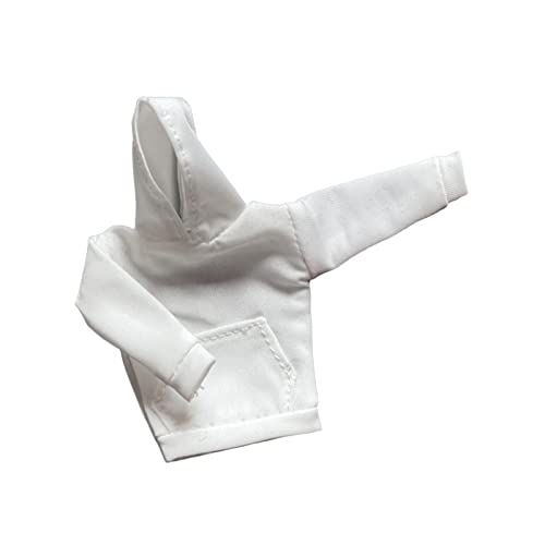 Modischer Kapuzenpullover im Maßstab 1:12, Kleidung für 15.2 cm Puppenmodell, Figuren, Körper, Weiß, 5 cm Modischer Kapuzenpullover im Maßstab 1:12, Kleidung für 15.2 cm Puppenmodell, Figuren, Körper, Weiß, 5 cm von KBOLAE