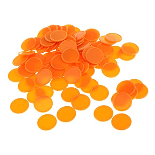 Münzchip aus Kunststoff, 25 mm, 100 Barrels pro Fass, konkaver Rand, Orange, 2,5 cm Münzchip aus Kunststoff, 25 mm, 100 Barrels pro Fass, konkaver Rand, Orange, 2,5 cm von KBOLAE