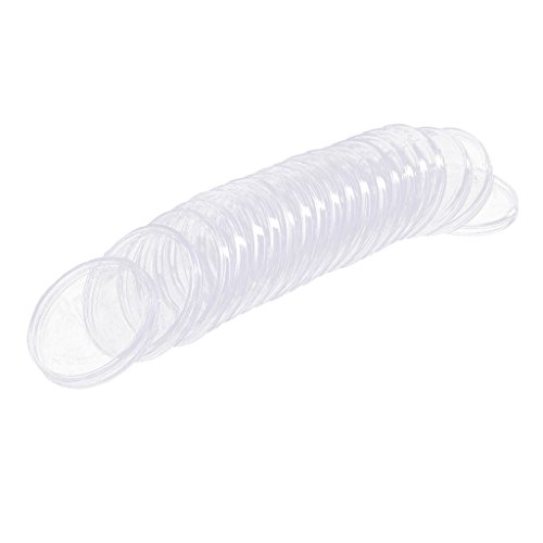 Münzkapseln, Kunststoff, transparent, rund, 50 mm, 20 Stück von KBOLAE