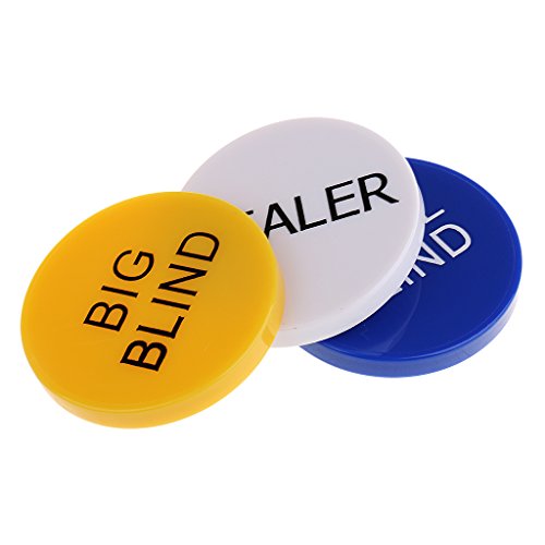 Set von Small Blind Big Blind Dealer Button für Pokerkarte Casino Spiel Teile Set von Small Blind Big Blind Dealer Button für Pokerkarte Casino Spiel Teile von KBOLAE