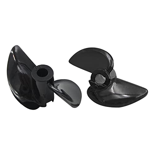 Unterwasser-Propeller für Boote, Schiffe, Außenbord-Propeller, Requisiten, 3 mm Schaft, Ersatzteile, schwarz, 30 x 3 mm, 2 Stück Unterwasser-Propeller für Boote, Schiffe, Außenbord-Propeller, Requisiten, 3 mm Schaft, Ersatzteile, schwarz, 30 x 3 mm, 2 Stück von KBOLAE