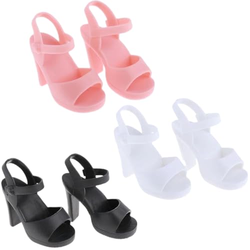 KDAMGOQE Babypuppenschuhe, Puppenschuhe, 3 Paare Plastik Miniatur High Heel, Ersatz DIY Dress Up Mini Fit 1/4 KDAMGOQE Babypuppenschuhe, Puppenschuhe, 3 Paare Plastik Miniatur High Heel, Ersatz DIY Dress Up Mini Fit 1/4 von KDAMGOQE