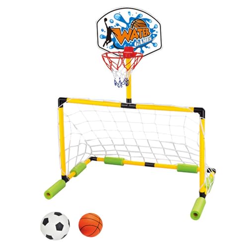KDAMGOQE Basketball-Hoop für Pool, schwimmender Basketball-Hoop für Pool, 2-in-1-Fußballtor &, abnehmbares Tor mit 2 Bällen für Kinder und Erwachsene KDAMGOQE Basketball-Hoop für Pool, schwimmender Basketball-Hoop für Pool, 2-in-1-Fußballtor &, abnehmbares Tor mit 2 Bällen für Kinder und Erwachsene von KDAMGOQE