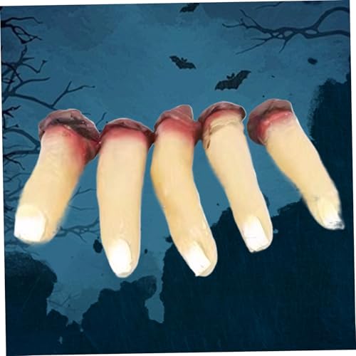 KDAMGOQE Gefälschter Finger, 5pcs gebrochene gefälschte Körperteile, Horror beängstigende blutige Leiche, Halloween -Requisiten für Haunted Room Vampire Zombie Party, Style 2, Teile KDAMGOQE Gefälschter Finger, 5pcs gebrochene gefälschte Körperteile, Horror beängstigende blutige Leiche, Halloween -Requisiten für Haunted Room Vampire Zombie Party, Style 2, Teile von KDAMGOQE
