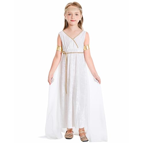 KDAMGOQE Griechische Göttin Kleid, griechisches Kleid, Göttin Kostüm für Kinder, Polyester weiße Athene Toga Roman Halloween Kostüme Cosplay Griechisch -up -Outfit Set s KDAMGOQE Griechische Göttin Kleid, griechisches Kleid, Göttin Kostüm für Kinder, Polyester weiße Athene Toga Roman Halloween Kostüme Cosplay Griechisch -up -Outfit Set s von KDAMGOQE