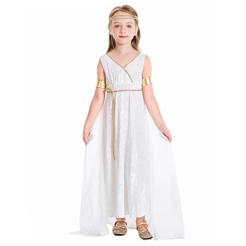KDAMGOQE Griechisches Kleid, griechische Göttin Kostüm für Kinder, Polyester weiße Göttin Kleid Athena Toga Roman Halloween Kostüme Cosplay Griechisch -up -Outfit Set s KDAMGOQE Griechisches Kleid, griechische Göttin Kostüm für Kinder, Polyester weiße Göttin Kleid Athena Toga Roman Halloween Kostüme Cosplay Griechisch -up -Outfit Set s von KDAMGOQE