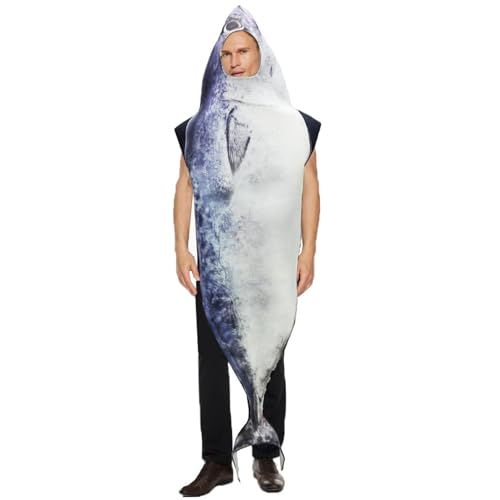KDAMGOQE Halloween Fischkostüm, 26,4 x 66,9 Zoll Fischkostüm Erwachsene, Schwamm unter den Meereskostümen, lustiges Kostüm für Erwachsene Kostümparty, Cosplay -Fischkostüm Erwachsene KDAMGOQE Halloween Fischkostüm, 26,4 x 66,9 Zoll Fischkostüm Erwachsene, Schwamm unter den Meereskostümen, lustiges Kostüm für Erwachsene Kostümparty, Cosplay -Fischkostüm Erwachsene von KDAMGOQE