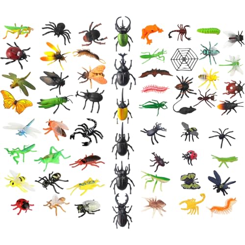 KDAMGOQE Insektenspielzeug, 59pcs Insektenspielzeug realistischer Plastikwanzen für Wissenschaftsprojekt & Kuchen -Topper, praktisches frühes Bildungsmodell für Kleinkinder Kinder Alter 3 4 5 KDAMGOQE Insektenspielzeug, 59pcs Insektenspielzeug realistischer Plastikwanzen für Wissenschaftsprojekt & Kuchen -Topper, praktisches frühes Bildungsmodell für Kleinkinder Kinder Alter 3 4 5 von KDAMGOQE