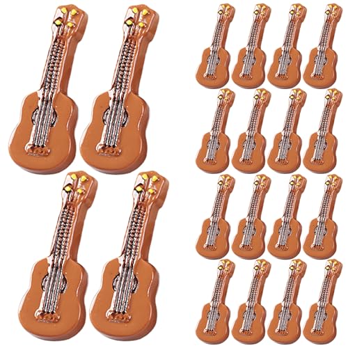 KDAMGOQE Mini -Akustikgitarre, 20pcs Miniaturgitarre 1, 4 Zoll winziges Modell Realistisches Puppenhaus Harz Mini Desktop Musikinstrumentmodell für Puppenhausdekorationen KDAMGOQE Mini -Akustikgitarre, 20pcs Miniaturgitarre 1, 4 Zoll winziges Modell Realistisches Puppenhaus Harz Mini Desktop Musikinstrumentmodell für Puppenhausdekorationen von KDAMGOQE