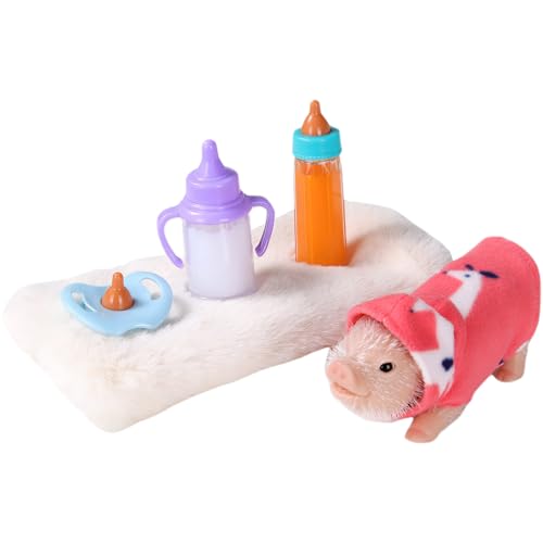 KDAMGOQE Mini Silicon Baby, 5pcs Silicon Schweinset, Mini Schwein Spielzeug realistische Baby Piggy Puppe mit Stofftieren mit Ferkelzubehör zum Geburtstag von Kindern KDAMGOQE Mini Silicon Baby, 5pcs Silicon Schweinset, Mini Schwein Spielzeug realistische Baby Piggy Puppe mit Stofftieren mit Ferkelzubehör zum Geburtstag von Kindern von KDAMGOQE