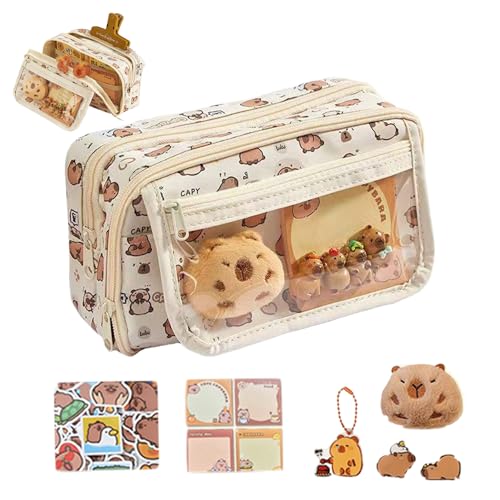 KDAMGOQE Nettes Bleistiftkoffer, Kawaii Bleistiftkoffer, Capybara 9-Layer Großkapazität breites Öffnen Süß KDAMGOQE Nettes Bleistiftkoffer, Kawaii Bleistiftkoffer, Capybara 9-Layer Großkapazität breites Öffnen Süß von KDAMGOQE
