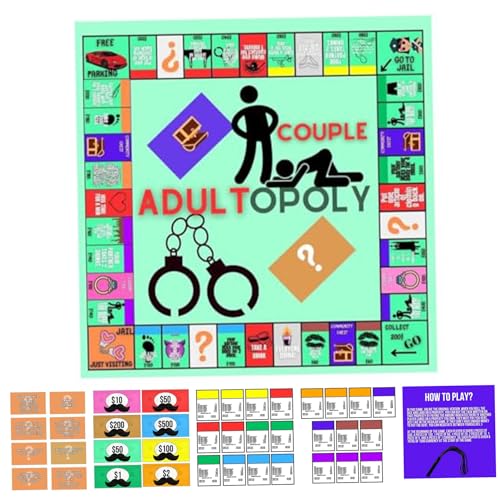 KDAMGOQE Paarbrettspiele, Paare für Date Paper Lustige Erwachsene Paar Nachtbrett mit Day 2 Player Dating Bonding Card Game für Nachtclubs, Jubiläum, Valentines von KDAMGOQE